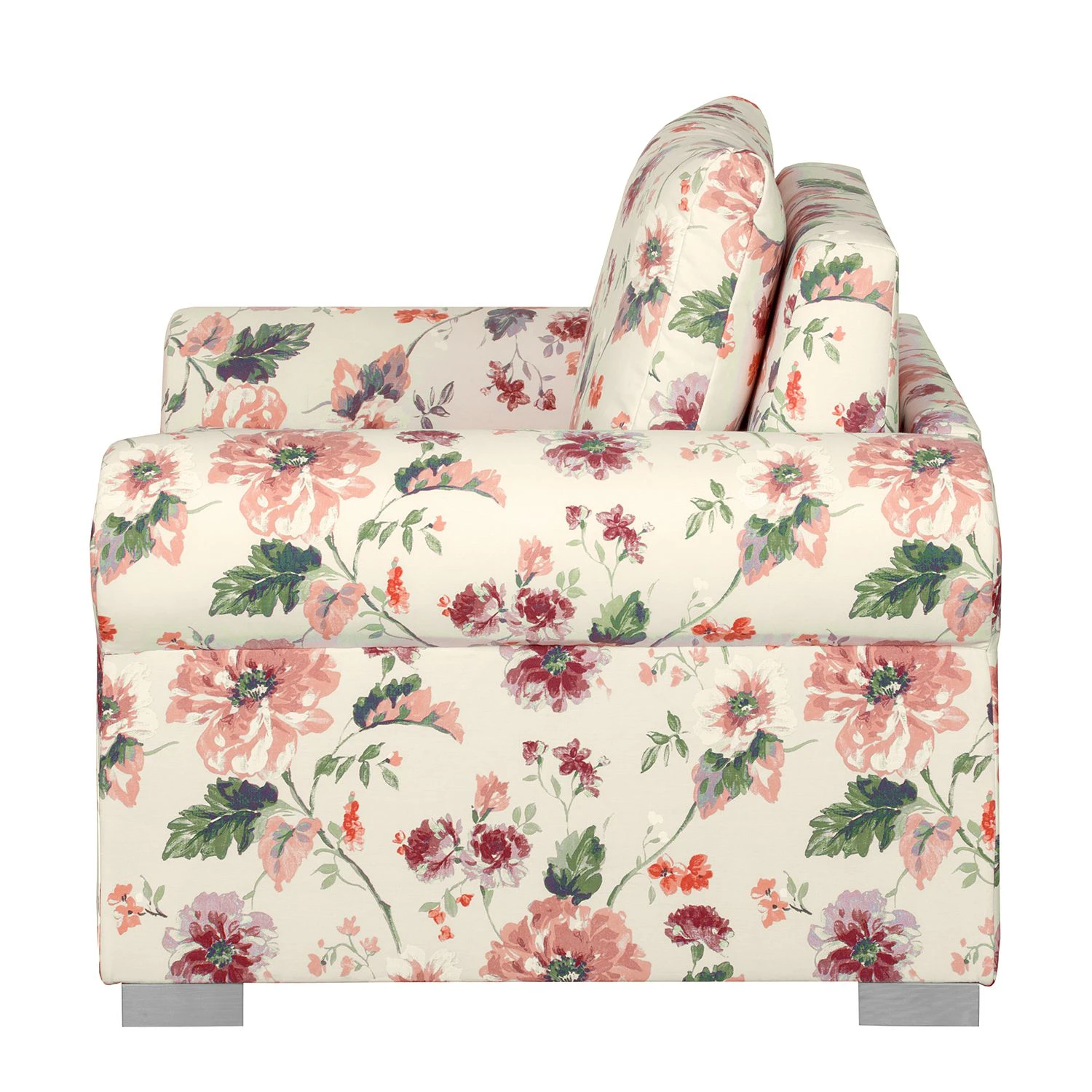 Mooved Schlafsessel Latina VIII - Flachgewebe geblümt - Beige / Rot 3 Mooved Schlafsessel Latina VIII - Flachgewebe geblümt - Beige / Rot – Bild 3