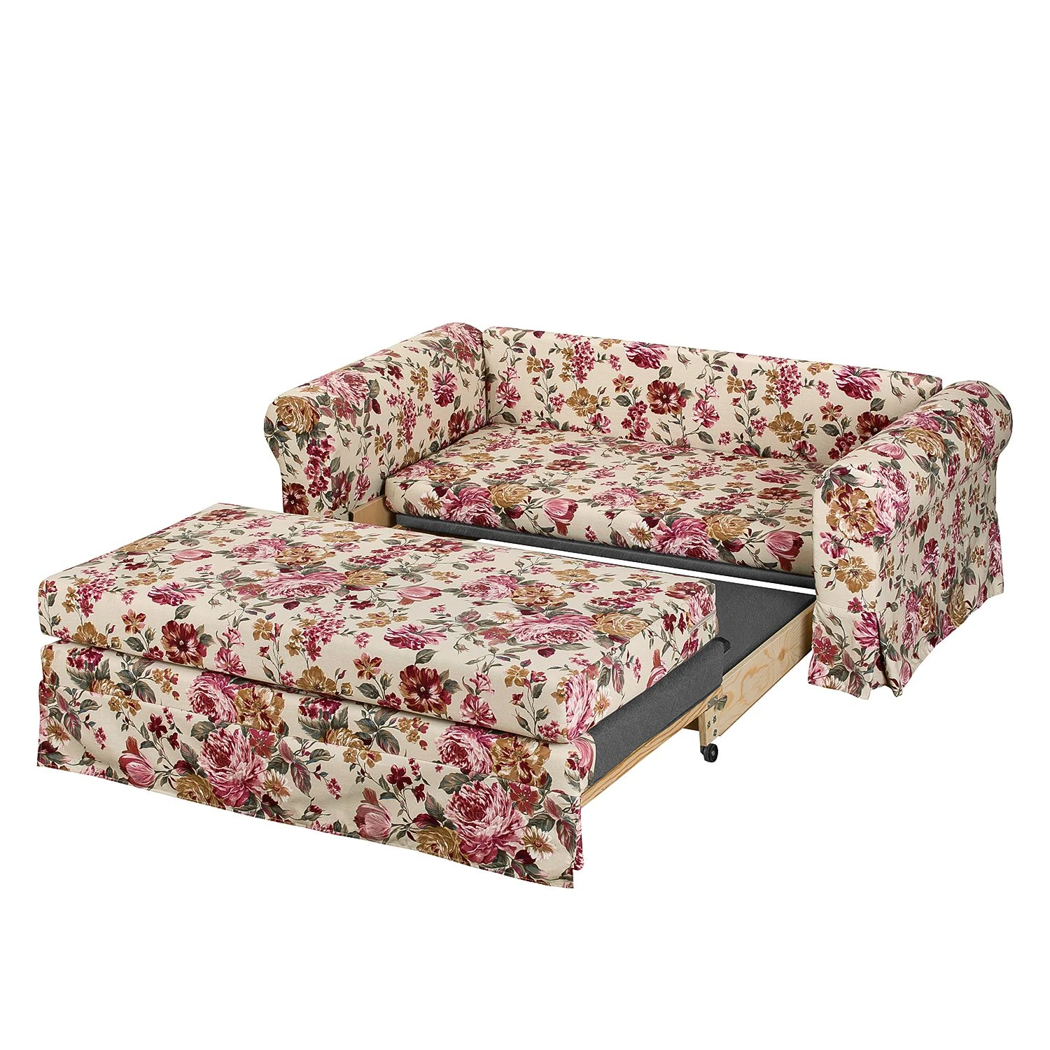 Mooved Schlafsofa Latina XII - Webstoff Beige / Rot - Breite: 165 cm 7 Mooved Schlafsofa Latina XII - Webstoff Beige / Rot - Breite: 165 cm – Bild 7