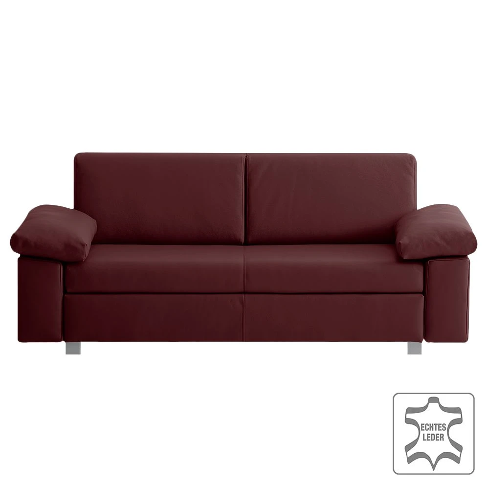 Chillout by Franz Fertig Schlafsofa Plaza Echtleder - Bordeaux - Breite: 222 cm - Armlehne verstellbar 2 Chillout by Franz Fertig Schlafsofa Plaza Echtleder - Bordeaux - Breite: 222 cm - Armlehne verstellbar – Bild 2