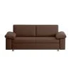 Chillout by Franz Fertig Schlafsofa Plaza Echtleder - Espresso - Breite: 172 cm - Armlehne verstellbar
