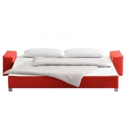 Chillout by Franz Fertig Schlafsofa Plaza Echtleder - Rot - Breite: 222 cm - Armlehne verstellbar -Wohnzimmermöbel boutique en ligne schlafsofa plaza echtleder rot 222 cm abklappbare armlehnen 1415434