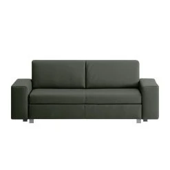Chillout by Franz Fertig Schlafsofa Plaza Echtleder - Tannengrün - Breite: 178 cm - Keine Funktion