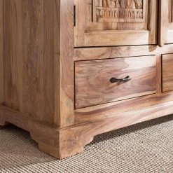 Wolf-Möbel Schrank Bombay - Sheesham massiv - Natur -Wohnzimmermöbel boutique en ligne schrank bombay sheesham massiv natur 3459333