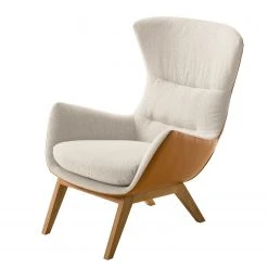 Studio Copenhagen Sessel Hepburn I - Beige / Cognac - Eiche Dunkel -Wohnzimmermöbel boutique en ligne sessel hepburn webstoff echtleder beige cognac 5020784