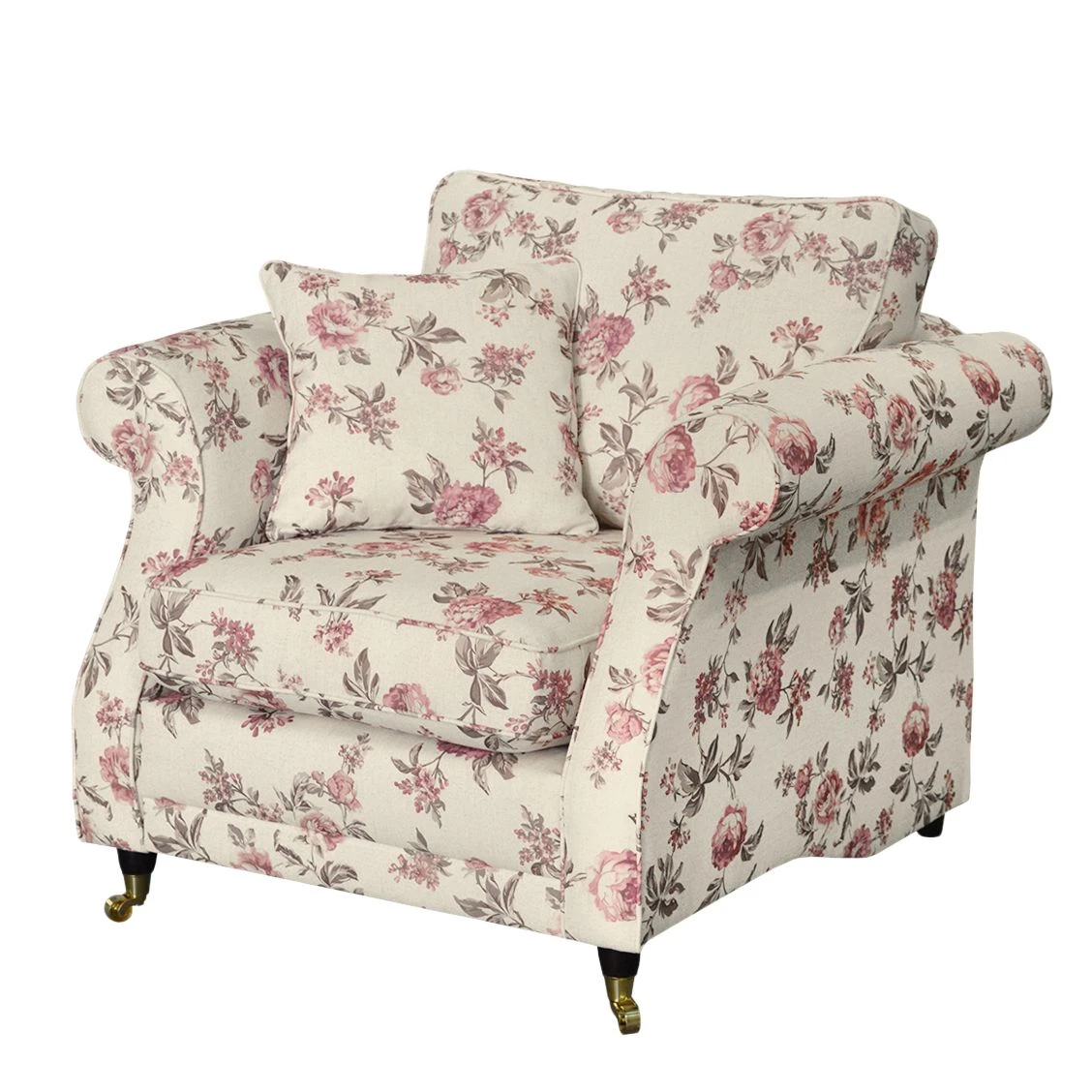Maison Belfort Sessel Rosehearty - Webstoff - Creme / Rose 1 Maison Belfort Sessel Rosehearty - Webstoff - Creme / Rose