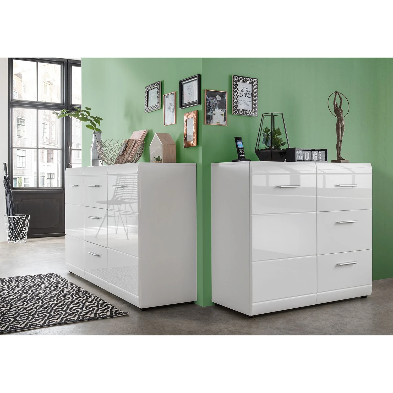 Germania Sideboard Adana - Hochglanz Weiß 2 Germania Sideboard Adana - Hochglanz Weiß – Bild 2