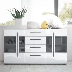 Roomscape Sideboard Farson - Hochglanz Weiß / Weiß 7 Roomscape Sideboard Farson - Hochglanz Weiß / Weiß -Wohnzimmermöbel boutique en ligne sideboard farson hochglanz weiss weiss 3696761