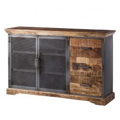 Ars manufacti Sideboard Hunter - Mango massiv / Metall - Mango / Blaugrau