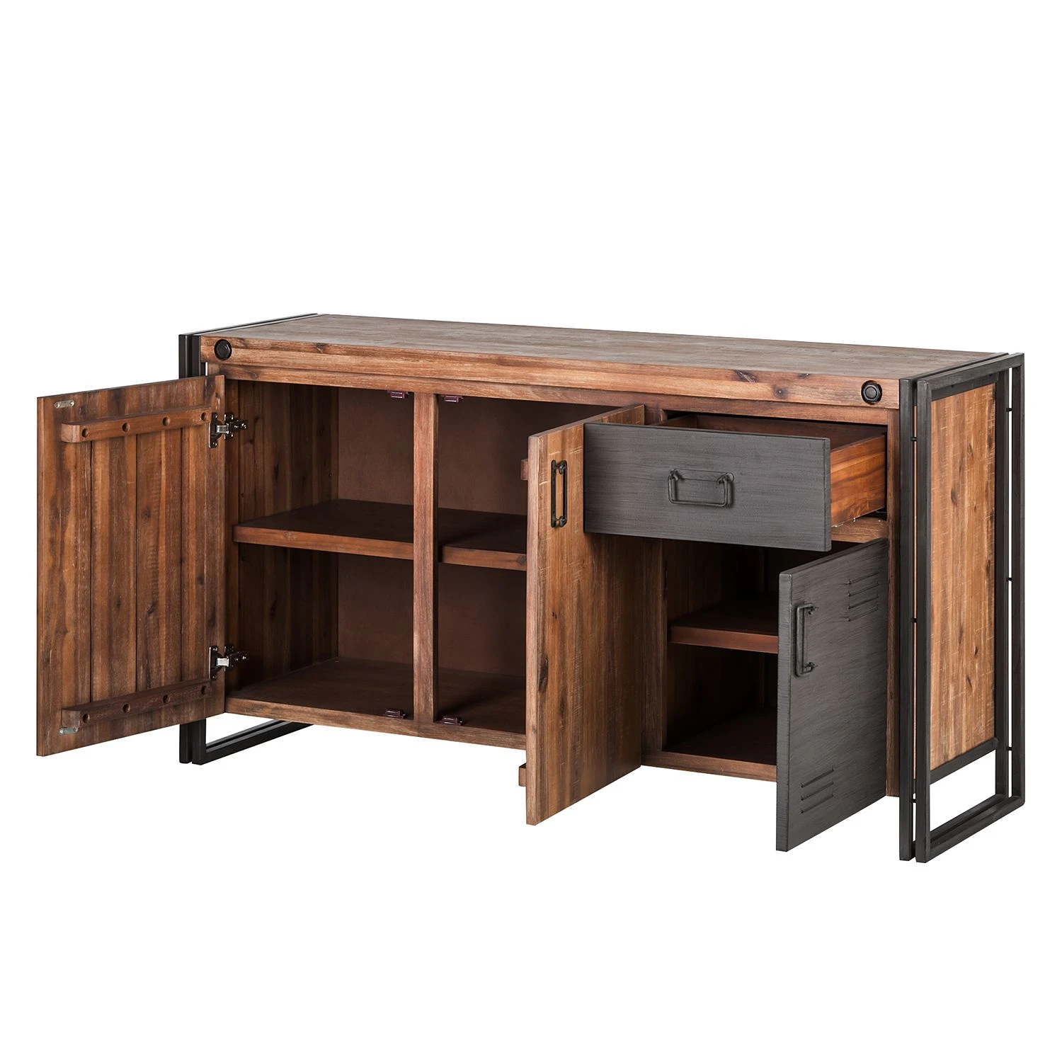 Ars manufacti Sideboard Manchester I - Akazie teilmassiv / Metall - Akazie / Anthrazit 4 Ars manufacti Sideboard Manchester I - Akazie teilmassiv / Metall - Akazie / Anthrazit – Bild 4