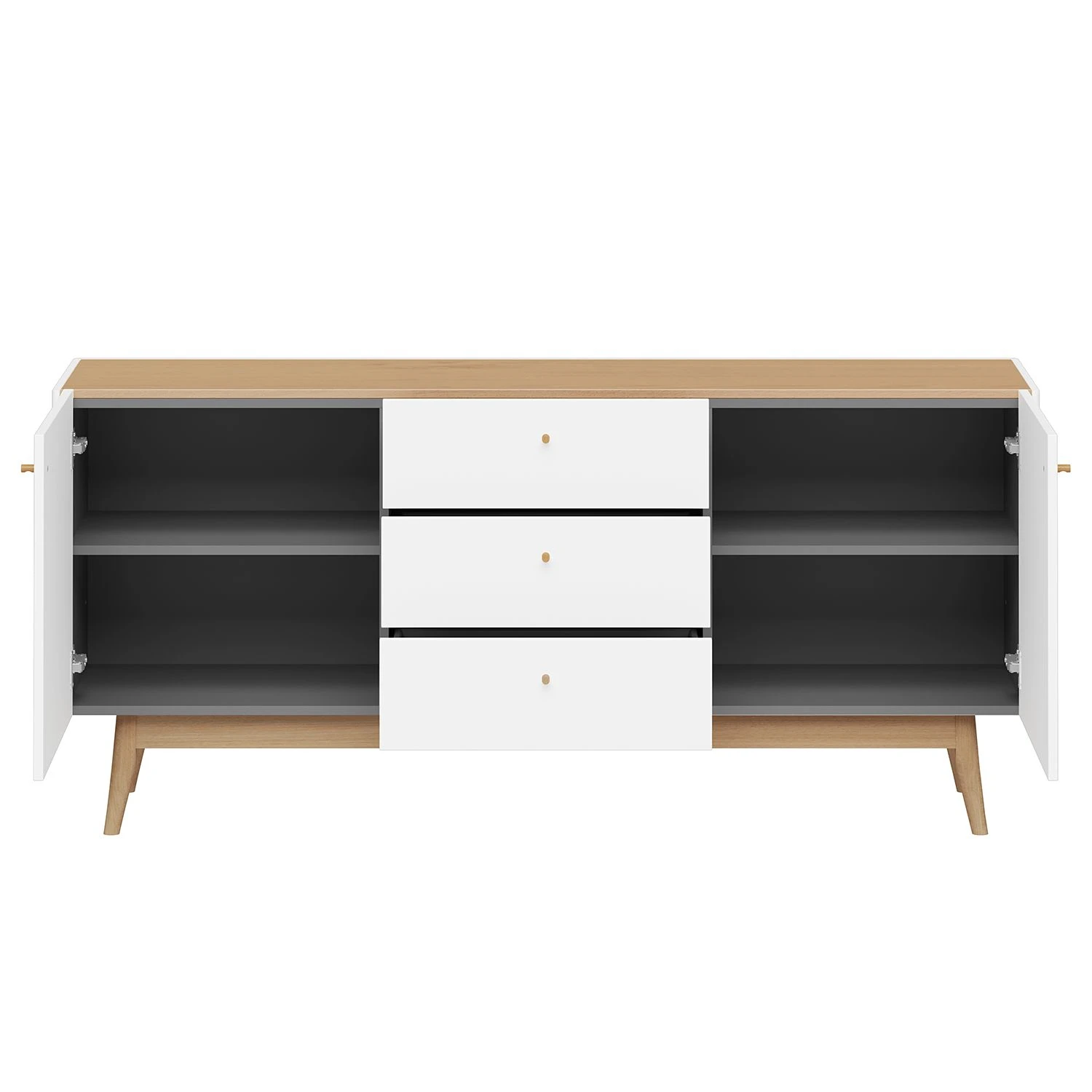 Germania Sideboard Monteo I - Weiß / Eiche 4 Germania Sideboard Monteo I - Weiß / Eiche – Bild 4