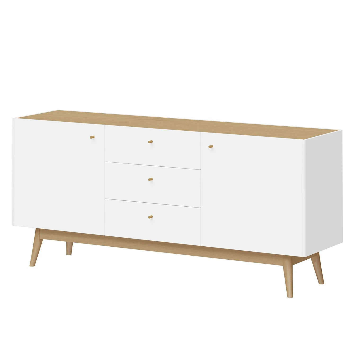 Germania Sideboard Monteo I - Weiß / Eiche 1 Germania Sideboard Monteo I - Weiß / Eiche