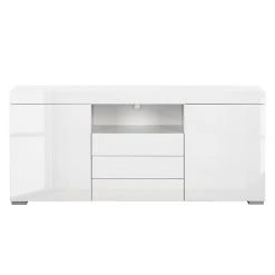 Fredriks Sideboard Roomconcept - Inkl.Beleuchtung - Hochglanz Weiß -Wohnzimmermöbel boutique en ligne sideboard roomconcept inkl led beleuchtung hochglanz weiss 4799912