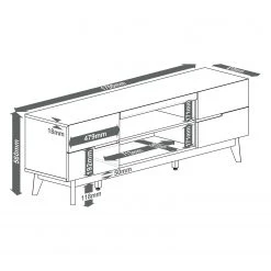 Mørteens TV-Lowboard Tenabo - Matt Weiß / Asteiche -Wohnzimmermöbel boutique en ligne sideboard tenabo i matt weiss asteiche 5237828