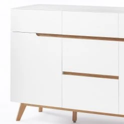 Mørteens Sideboard Tenabo - Matt Weiß / Asteiche -Wohnzimmermöbel boutique en ligne sideboard tenabo ii matt weiss asteiche 5237864