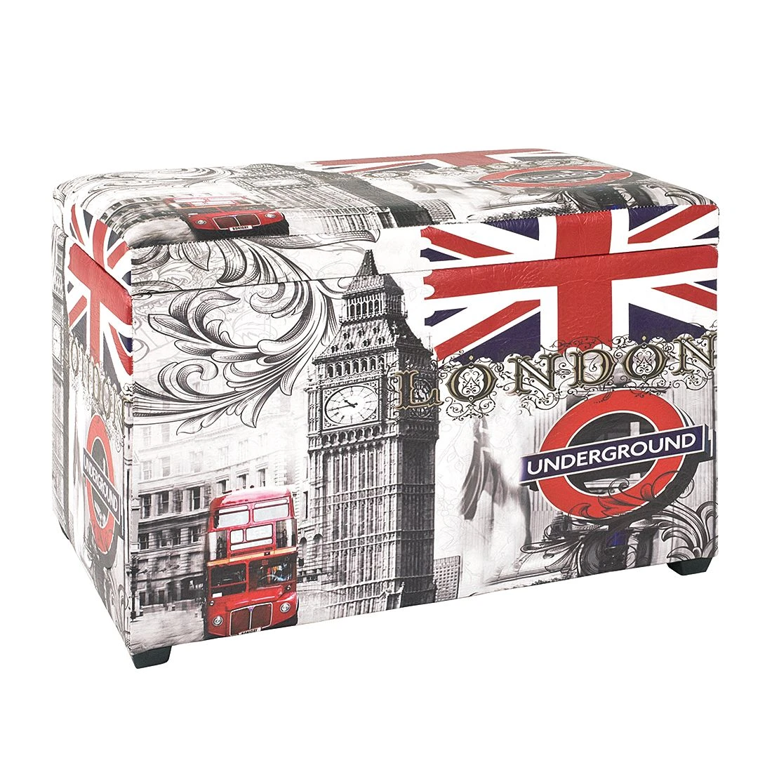 Home Design Sitztruhe Big Ben Vintage - Kunstleder 1 Home Design Sitztruhe Big Ben Vintage - Kunstleder