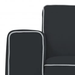 Studio Copenhagen Sofa Ampio Duo (3-Sitzer) Webstoff - Stoff Floreana: Anthrazit - Schwarz -Wohnzimmermöbel boutique en ligne sofa ampio duo 3 sitzer schwarz stoff floreana anthrazit 3967876