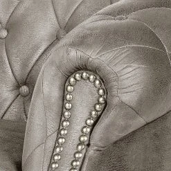 Ars manufacti Sofa Benavente (2-Sitzer) - Antiklederoptik Silber -Wohnzimmermöbel boutique en ligne sofa benavente 2 sitzer antiklederoptik silber 1757586