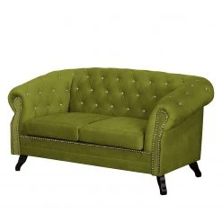 Jack & Alice Sofa Benavente I (2-Sitzer) Microfaser - Grasgrün