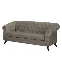 Jack & Alice Sofa Benavente I (3-Sitzer) Microfaser - Steingrau