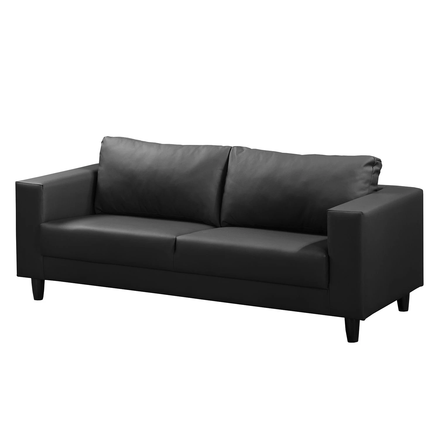 Ars manufacti Sofa Bexwell I (3-Sitzer) - Kunstleder Madara: Schwarz 1 Ars manufacti Sofa Bexwell I (3-Sitzer) - Kunstleder Madara: Schwarz
