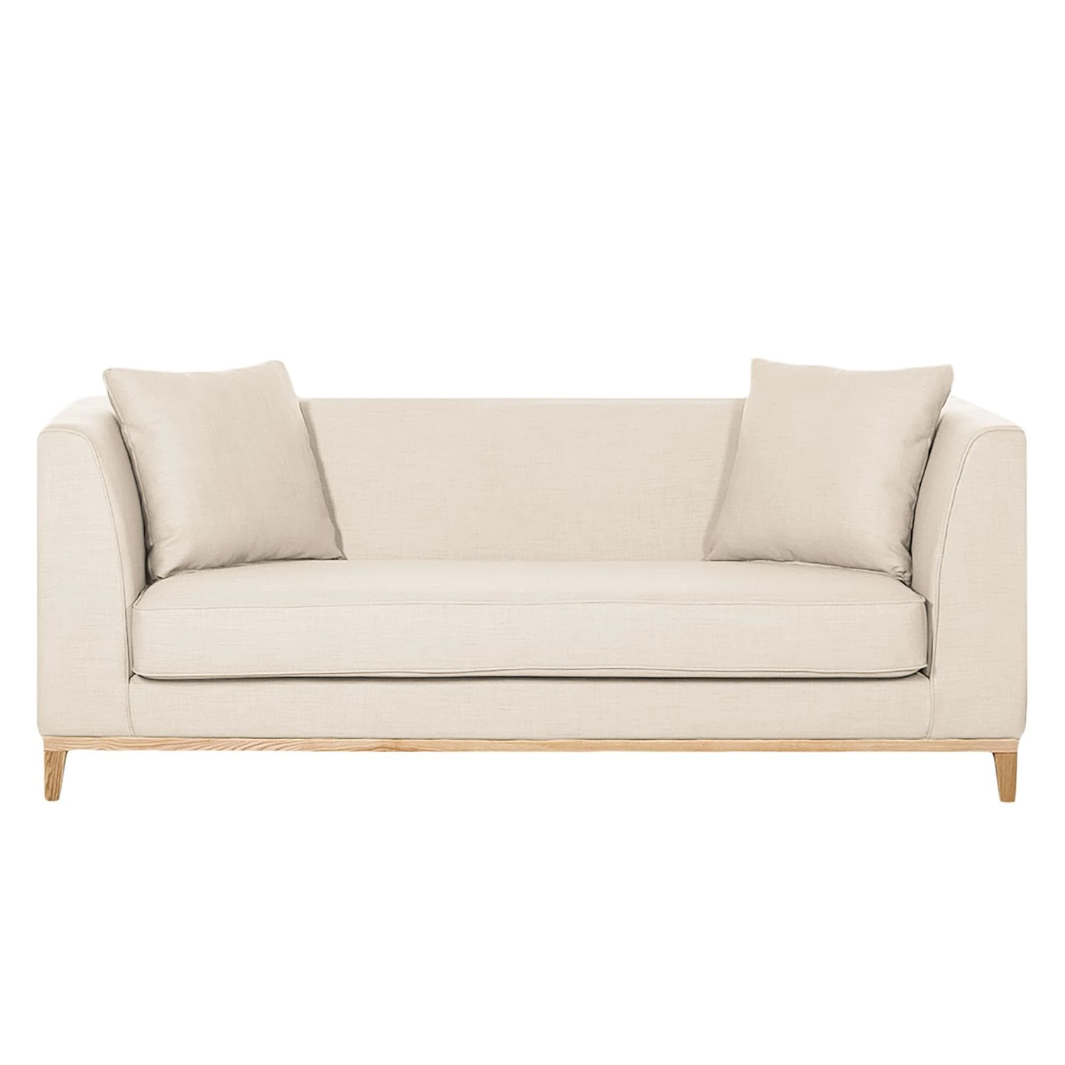 Jack & Alice Sofa Blomma (3-Sitzer) - Webstoff Beige - Gestell: Eichefarbig 4 Jack & Alice Sofa Blomma (3-Sitzer) - Webstoff Beige - Gestell: Eichefarbig – Bild 4