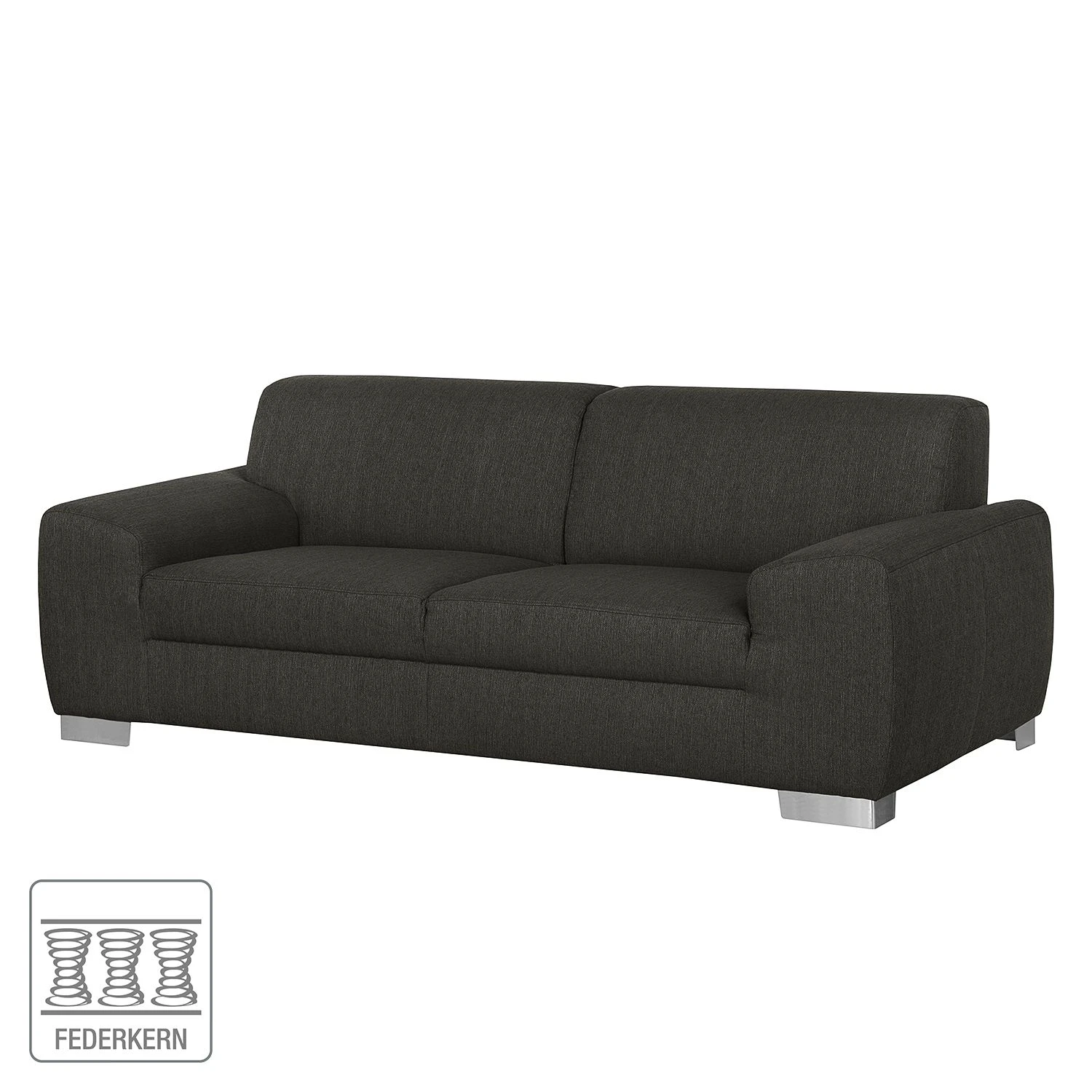 Fredriks Sofa Bollon (3-Sitzer) - Webstoff - Dunkelgrau 2 Fredriks Sofa Bollon (3-Sitzer) - Webstoff - Dunkelgrau – Bild 2