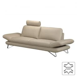 Fredriks Sofa Enzo (2,5-Sitzer) Echtleder Beige - Kopfstütze verstellbar