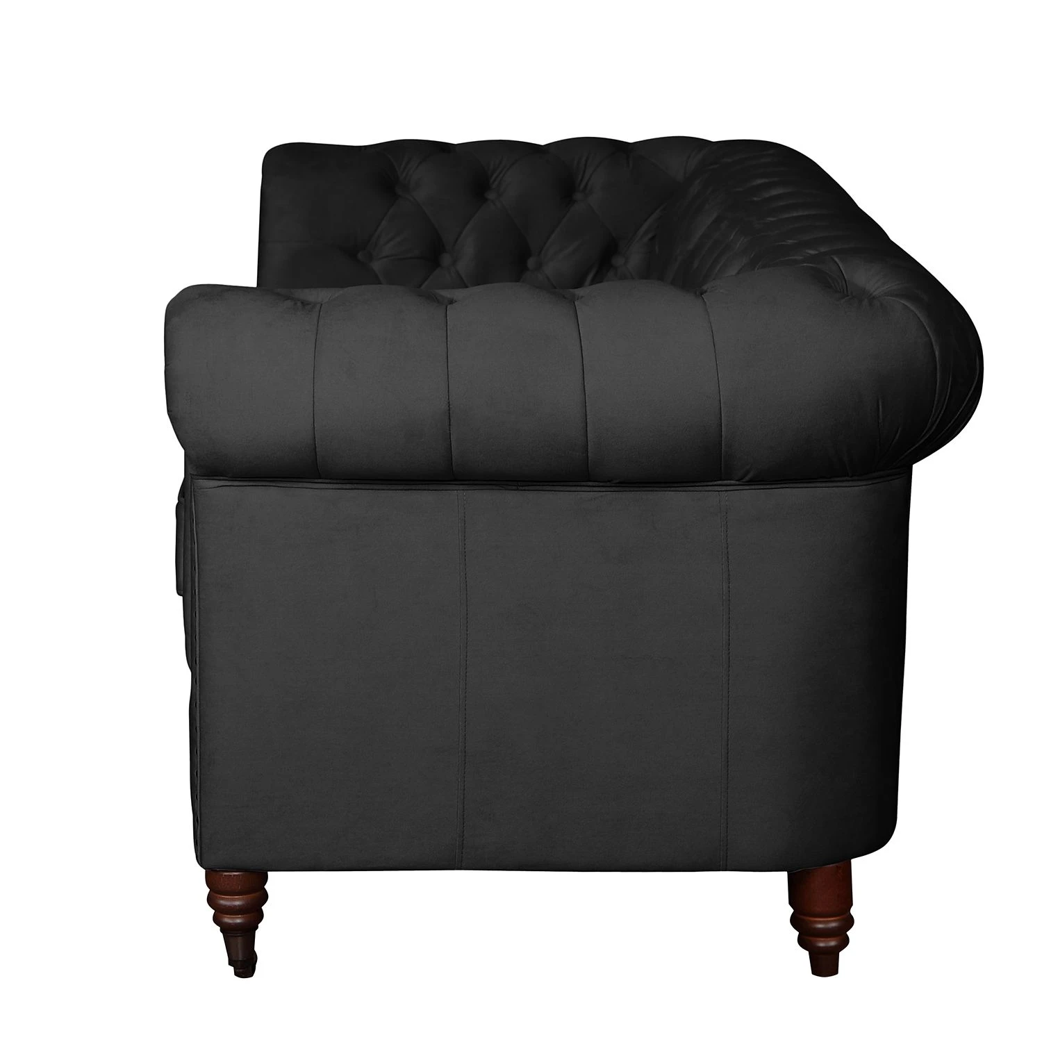 Jack & Alice Sofa Esplanada (3-Sitzer) Samt - Schwarz 4 Jack & Alice Sofa Esplanada (3-Sitzer) Samt - Schwarz – Bild 4