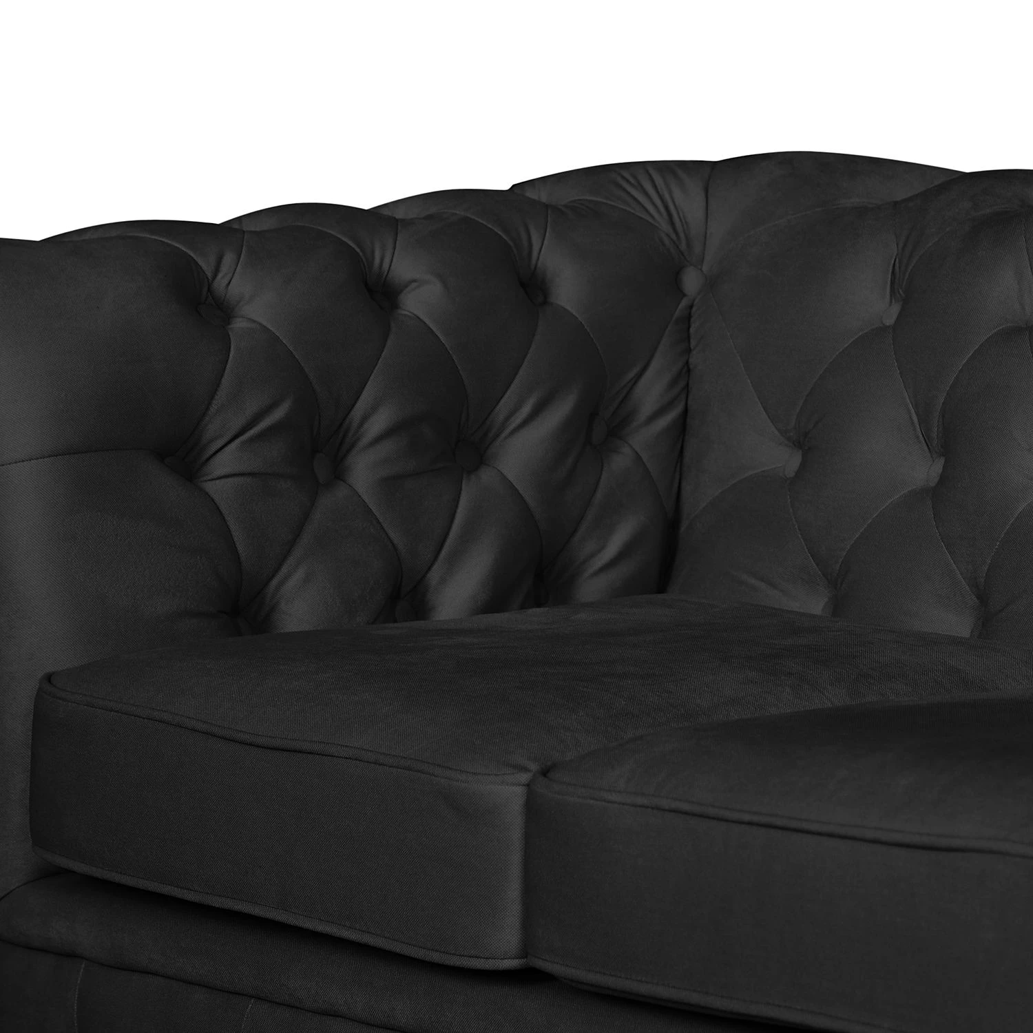 Jack & Alice Sofa Esplanada (3-Sitzer) Samt - Schwarz 8 Jack & Alice Sofa Esplanada (3-Sitzer) Samt - Schwarz – Bild 8
