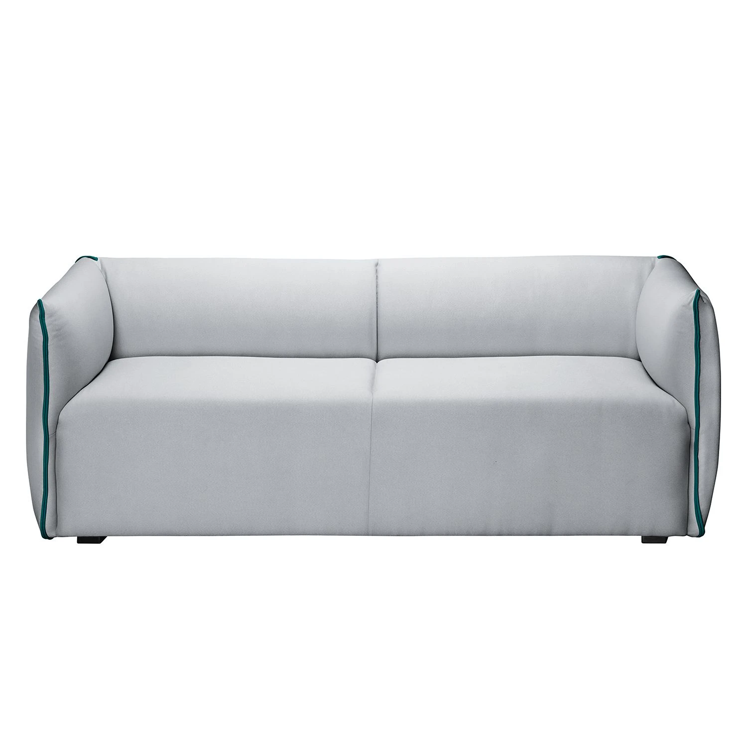 Fredriks Sofa Grady II (3-Sitzer) - Webstoff - Hellgrau / Türkis 2 Fredriks Sofa Grady II (3-Sitzer) - Webstoff - Hellgrau / Türkis – Bild 2