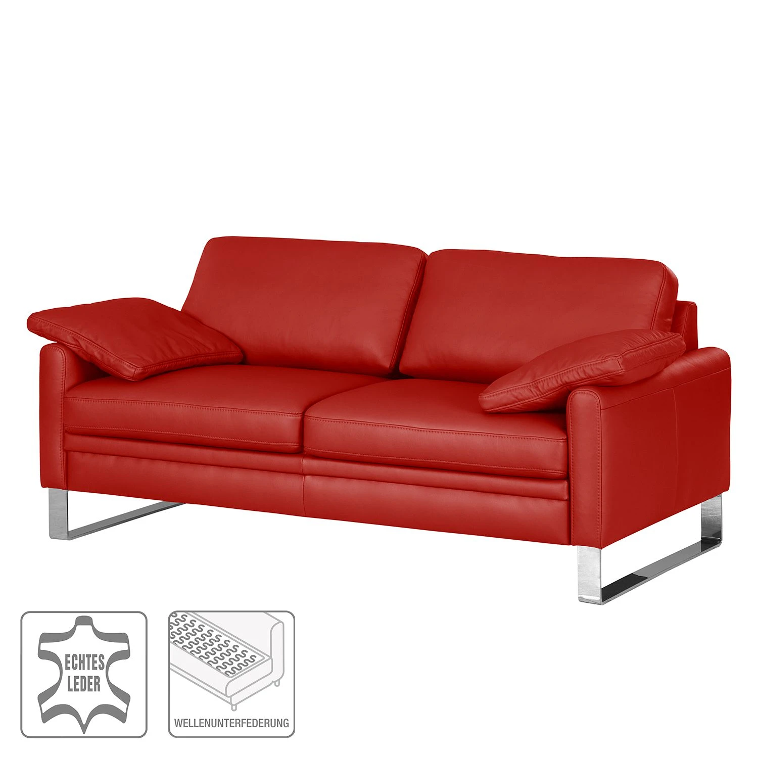 Fredriks Sofa Laureto II (2-Sitzer) Echtleder - Rot 2 Fredriks Sofa Laureto II (2-Sitzer) Echtleder - Rot – Bild 2
