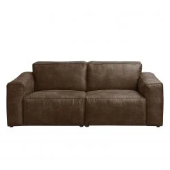 Ars manufacti Sofa Manchester (2-Sitzer) Antiklederloo - Braun -Wohnzimmermöbel boutique en ligne sofa manchester 2 sitzer antiklederlook braun 4354612