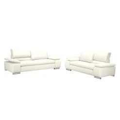 Fredriks Sofa Masca (2-Sitzer) - Kunstleder Weiß -Wohnzimmermöbel boutique en ligne sofa masca 2 sitzer kunstleder weiss 513352