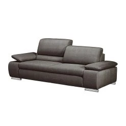 Fredriks Sofa Masca (3-Sitzer) - Strukturstoff Grau-Braun