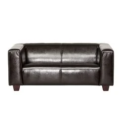 Maison Belfort Sofa Nespolo (2-Sitzer) - Kunstleder Dunkelbraun -Wohnzimmermöbel boutique en ligne sofa nespolo 2 sitzer bycast echtleder dunkelbraun 254147