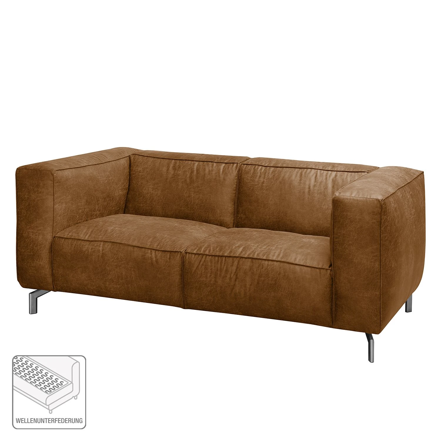 Ars manufacti Sofa Pentre (2-Sitzer) Antiklederlook - Nougat 2 Ars manufacti Sofa Pentre (2-Sitzer) Antiklederlook - Nougat – Bild 2