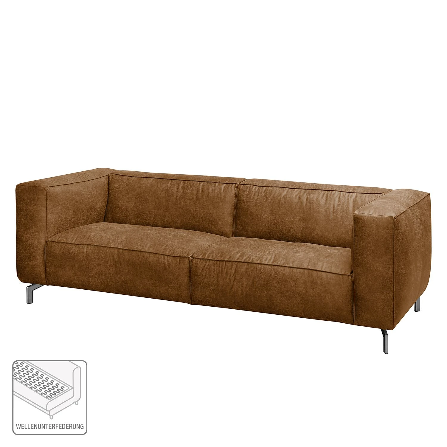 Ars manufacti Sofa Pentre (3-Sitzer) Antiklederlook - Nougat 2 Ars manufacti Sofa Pentre (3-Sitzer) Antiklederlook - Nougat – Bild 2