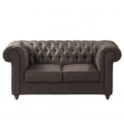 Maison Belfort Sofa Pintano (2-Sitzer) - Braungrau -Wohnzimmermöbel boutique en ligne sofa pintano 2 sitzer antiklederoptik braungrau 4895636