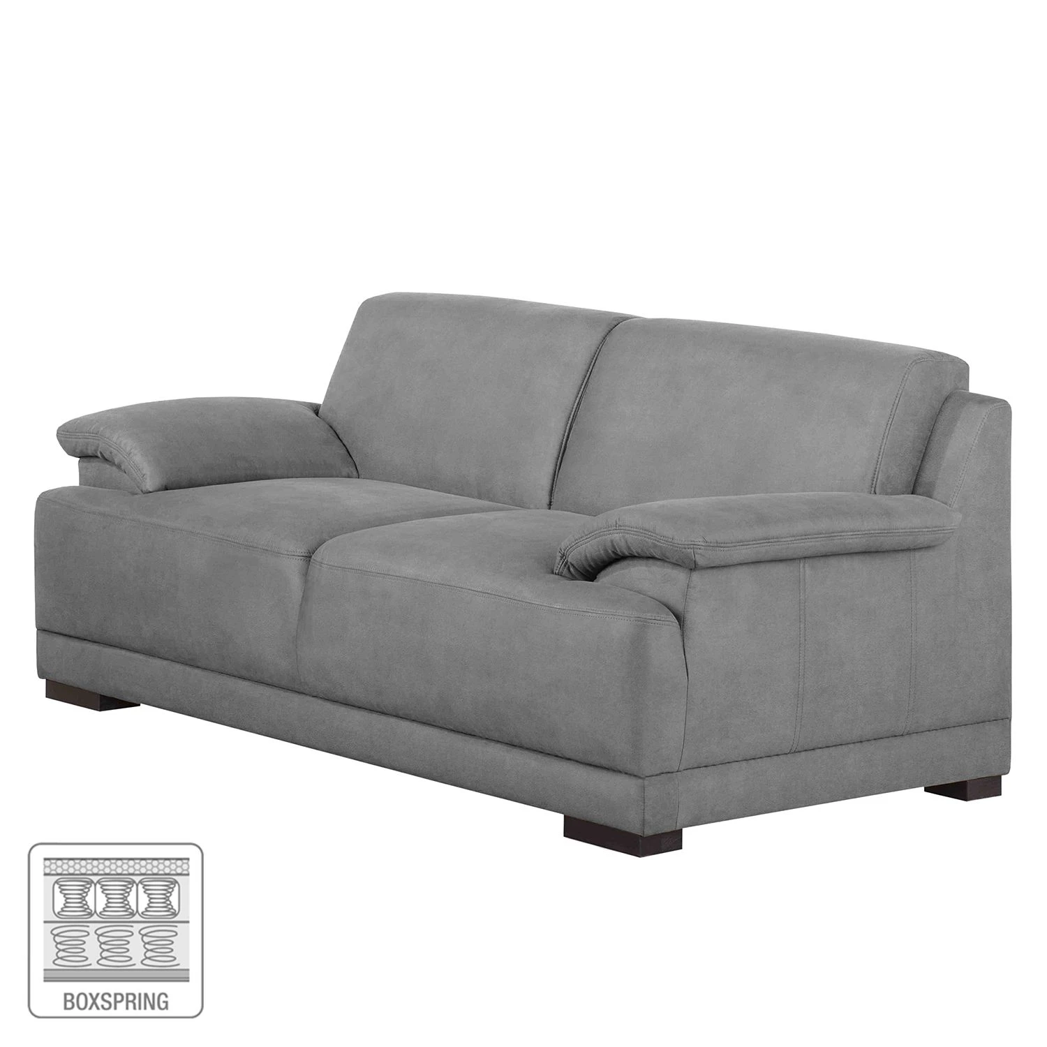 Modoform Sofa Robö (2-Sitzer) Microfaser - Grau - Boxspring 2 Modoform Sofa Robö (2-Sitzer) Microfaser - Grau - Boxspring – Bild 2