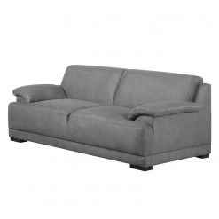 Modoform Sofa Robö (3-Sitzer) Microfaser - Antiklederlook - Grau - Boxspring