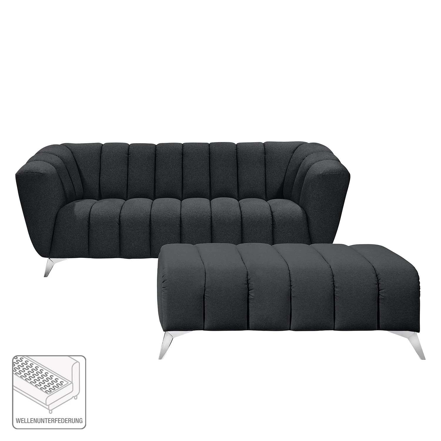 Fredriks Sofa Salou (3-Sitzer) Webstoff 2 Fredriks Sofa Salou (3-Sitzer) Webstoff – Bild 2
