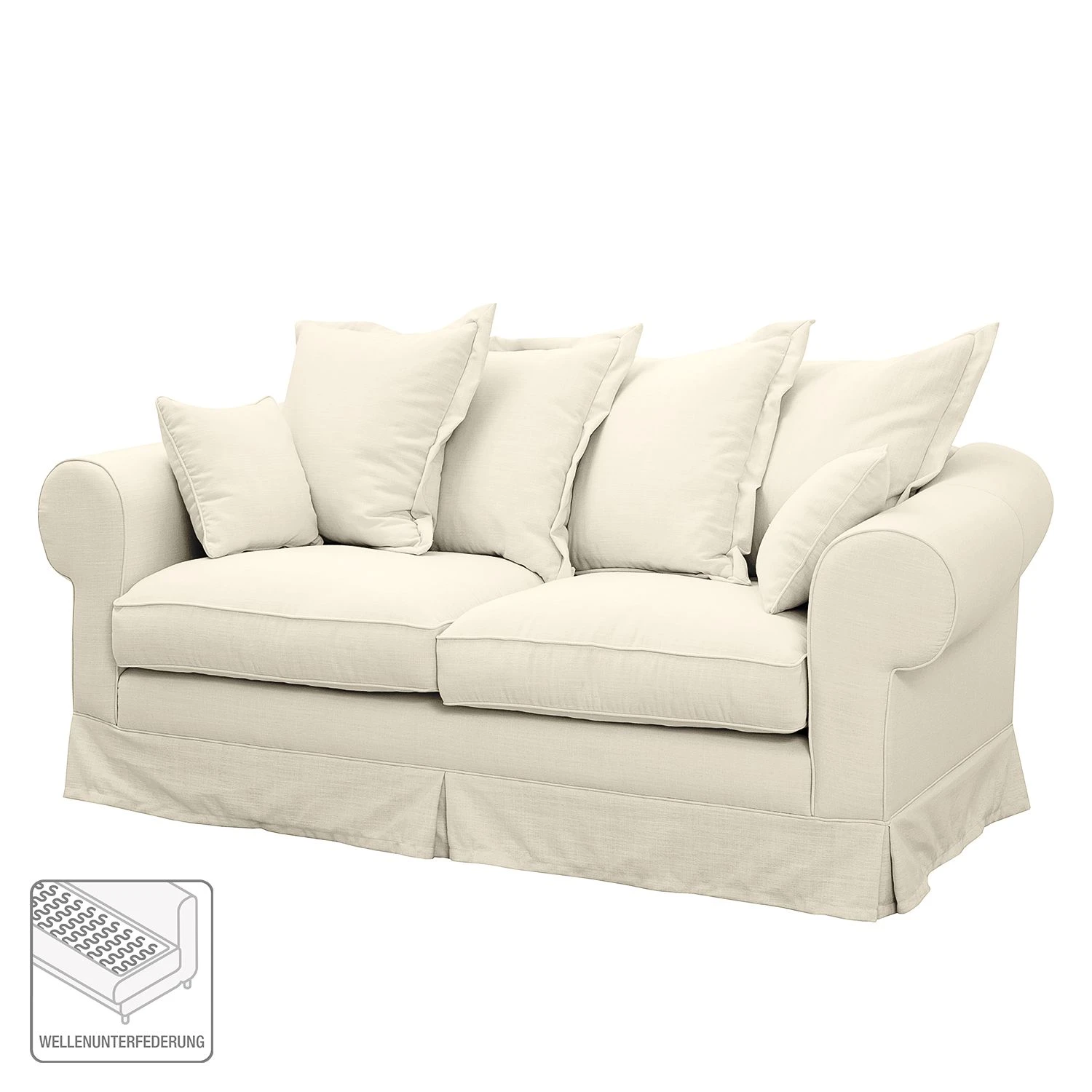 Maison Belfort Sofa Saltum (2,5-Sitzer) Webstoff - Cremeweiß 2 Maison Belfort Sofa Saltum (2,5-Sitzer) Webstoff - Cremeweiß – Bild 2