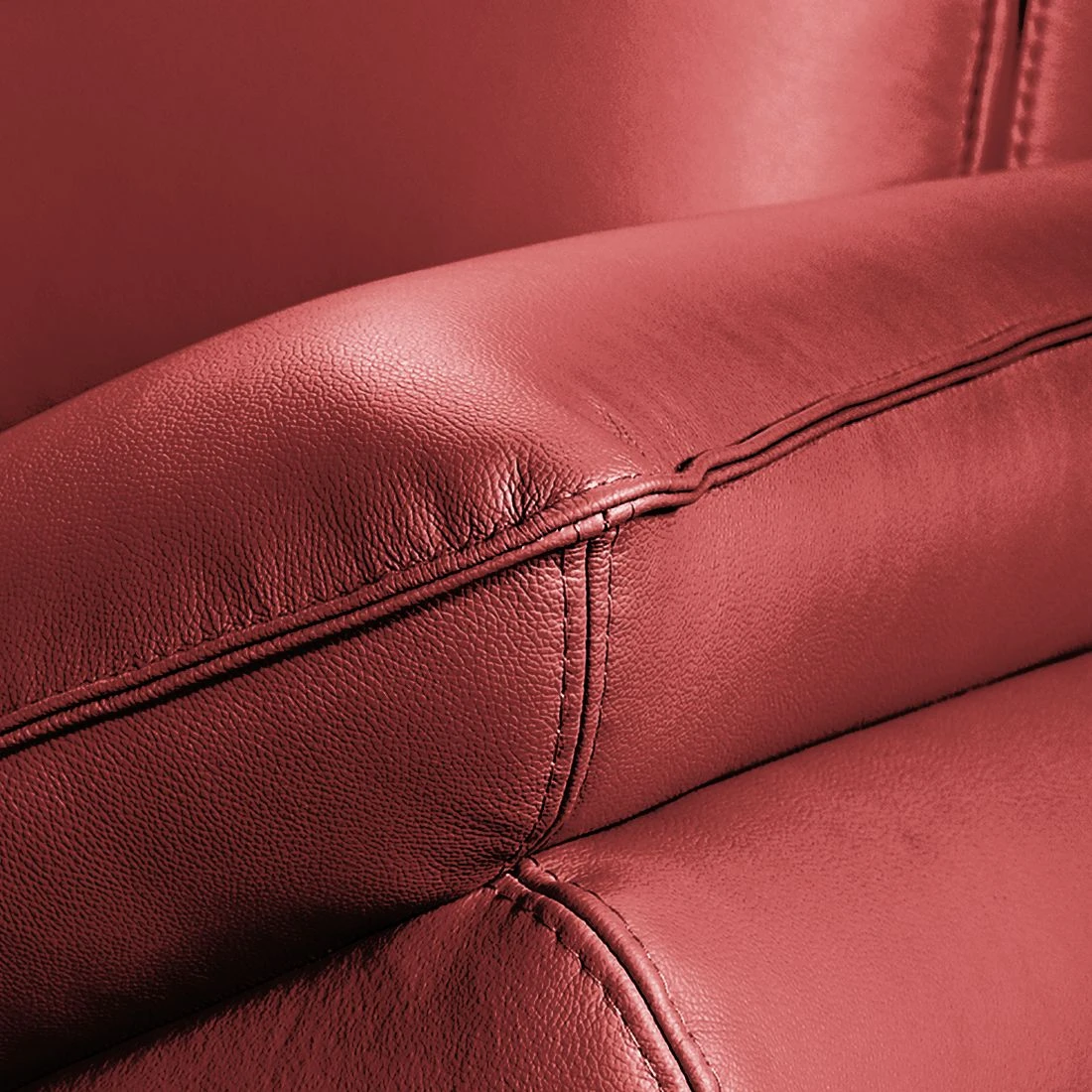 Loftscape Sofa Sharon (2,5-Sitzer) - Echtleder Kaminrot - Keine Funktion 2 Loftscape Sofa Sharon (2,5-Sitzer) - Echtleder Kaminrot - Keine Funktion – Bild 2