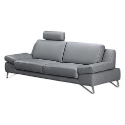 Loftscape Sofa Silvano (2,5-Sitzer) - Kunstleder Grau - Kopfstütze verstellbar -Wohnzimmermöbel boutique en ligne sofa silvano 2 5 sitzer kunstleder grau 443517