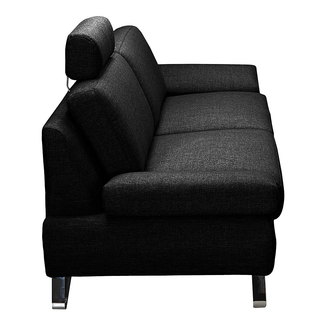 Loftscape Sofa Silvano (3-Sitzer) Webstoff Schwarz - Kopfstütze verstellbar 8 Loftscape Sofa Silvano (3-Sitzer) Webstoff Schwarz - Kopfstütze verstellbar – Bild 8
