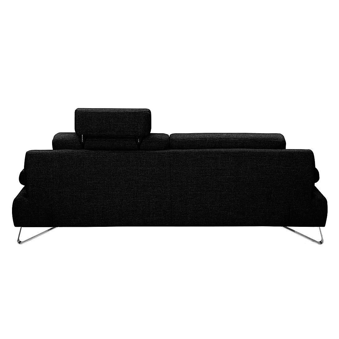 Loftscape Sofa Silvano (3-Sitzer) Webstoff Schwarz - Kopfstütze verstellbar 4 Loftscape Sofa Silvano (3-Sitzer) Webstoff Schwarz - Kopfstütze verstellbar – Bild 4