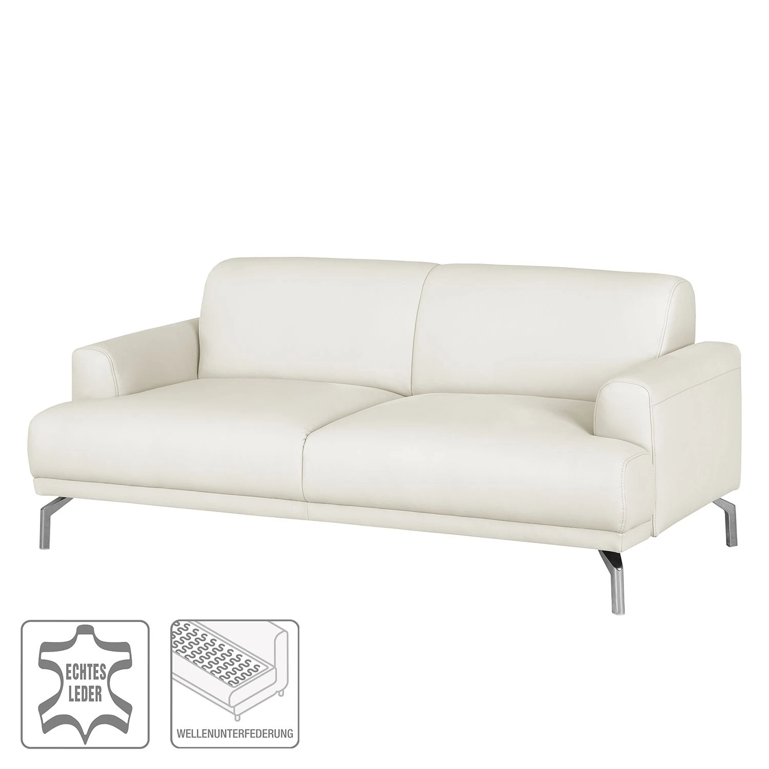 Fredriks Sofa Sisto II (2-Sitzer) Echtleder - Weiß 2 Fredriks Sofa Sisto II (2-Sitzer) Echtleder - Weiß – Bild 2