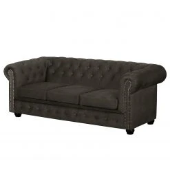 Jack & Alice Sofa Torquay II (3-Sitzer) Microfaser - Kokosnuss Braun