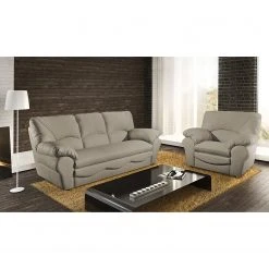 Modoform Sessel Torsby - Echtleder Taupe -Wohnzimmermöbel boutique en ligne sofa torsby 3 sitzer echtleder taupe 4790116