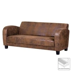 Ars manufacti Sofa Tullow (3-Sitzer) - Antiklederoptik Braun